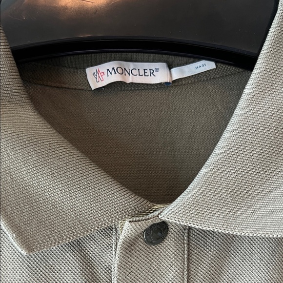 Moncler Dark Green Polo with Logo - Picture 6 of 14